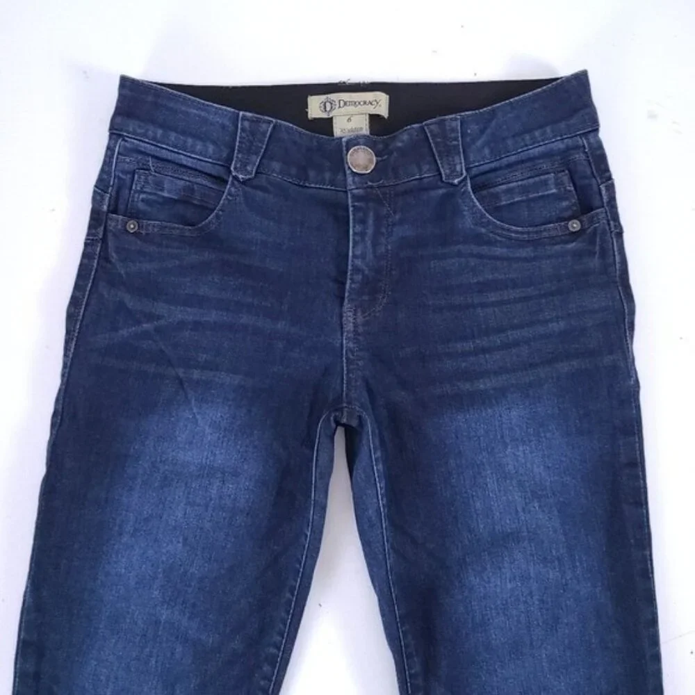 Democracy Ab Solution Slimming Skinny Jeans Size 6 Raw Hem